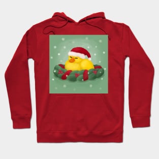 Duckling in a Christmas Wreath Hoodie